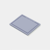 Marineblauw Minimalistisch Monogram Post-it® Notes (Schuin)