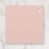 Marineblauw Modern Roos Gouden trouwringen Favor Bedankjes Labels (Achterkant)