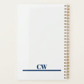 Marineblauw Monogram Persoonlijk Planner (Achterkant)