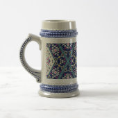 “Marineblauw Native Design”  Bierpul (Links)