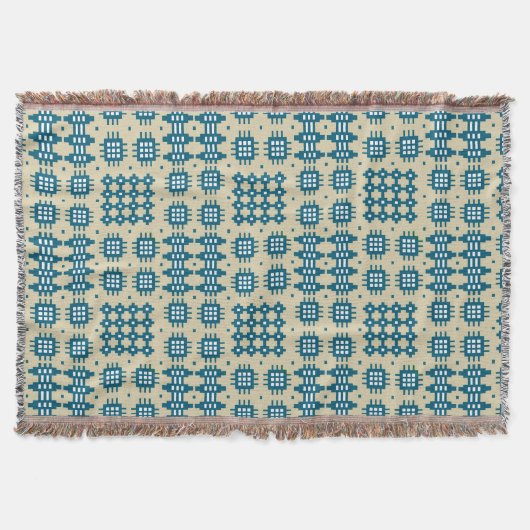 Marineblauw op de Beige Welse Deken van het (Voorkant)