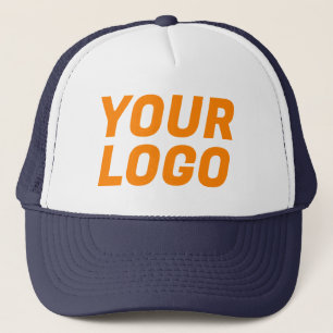 Marineblauw & Oranje Aangepast Trucker Pet