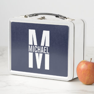 Marineblauw Persoonlijk Monogram en Naam