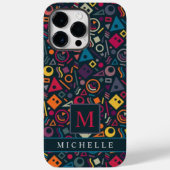  marineblauw roze Paarse geometrisch Case-Mate iPhone Case (Achterkant)