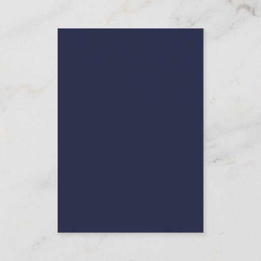 Marineblauw Script Bruiloft RSVP QR Code Informatiekaartje (Achterkant)