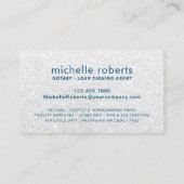 Marineblauw Silver Glitter Visitekaartje (Achterkant)