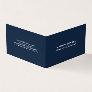 Marineblauw Speciale Unieke Moderne Executive Mana Visitekaartjes