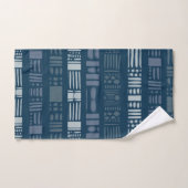 Marineblauw tinten handdoek met patroon (Handdoek)