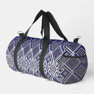 Marineblauw Tribal Motief Oppervlaktestructuur Plunjezak