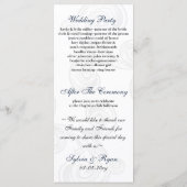 "marineblauw" Trouwprogramma Programma (Achterkant)