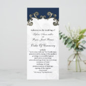 "marineblauw" Trouwprogramma Programma (Staand voorkant)