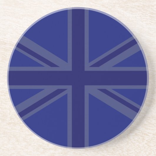 Marineblauw Union Jack decor Zandsteen Onderzetter (Voorkant)