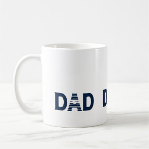 Marineblauw Vader Opgericht Nieuwe Vader Cadeau Koffiemok