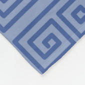 Marineblauw vierkant labyrint klassiek Grieks patr Fleece Deken (Hoek)