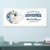 Marineblauw Western Quinceanera 15e geboortedag Spandoek (Beurs)