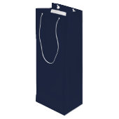 Marineblauw Wijn Cadeautas (Achterkant Gekanteld)