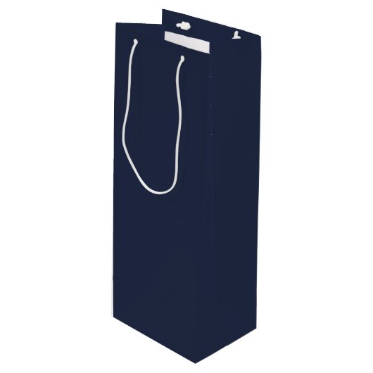 Marineblauw Wijn Cadeautas (Voorkant Gekanteld)