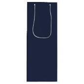 Marineblauw Wijn Cadeautas (Voorkant)