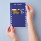 Marineblauw & Wit Bar Mitzvah Snoep Bar Wrapper Flyer (Hand)