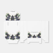 Marineblauw & Wit Bloemig Ellegant Trouw Bruids Da Bedankdoosjes (Uitgevouwen)