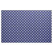 Marineblauw, wit Fleur de Lis patroon Stof (Yard (91,4 cm))
