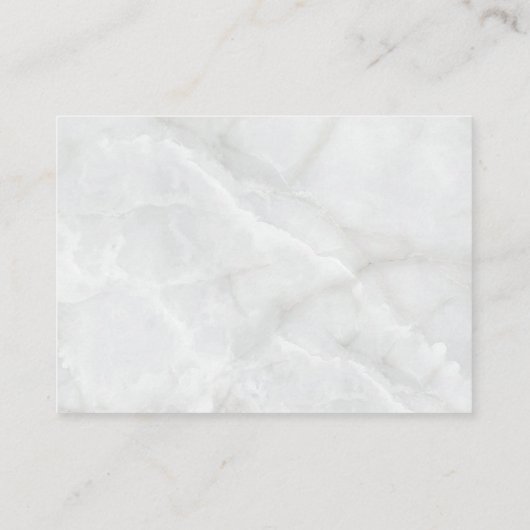 Marineblauw wit marmer bruiloft Details Informatiekaartje (Achterkant)