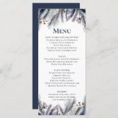 Marineblauw, Zilver, Blauw Grijs Menu (Voorkant / Achterkant)