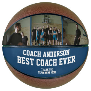 Marineblauwe Beste Coach Ooit Sport Bedankt Team Basketbal