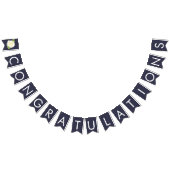 marineblauwe bloemige Ivoor Roos huwelijksfeest BU Vlaggetjes (Alle)