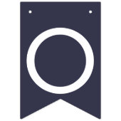 marineblauwe bloemige Ivoor Roos huwelijksfeest BU Vlaggetjes (Derde vlag)