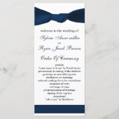 marineblauwe boog Trouwprogramma Programma (Voorkant)