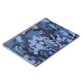 Marineblauwe Camouflage, Militair, Leger Notitieboek (Linkerzijde)