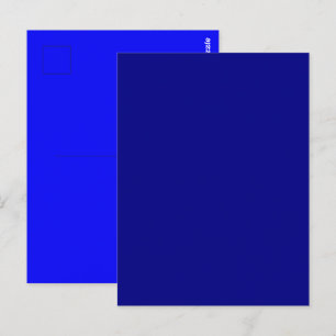 Marineblauwe Effen Kleur Briefkaart