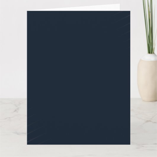 Marineblauwe effen kleur kaart (Voorkant)