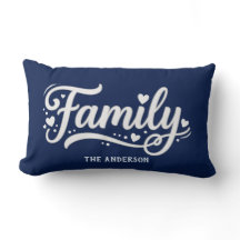 Marineblauwe familiehartsjabloonmonogram