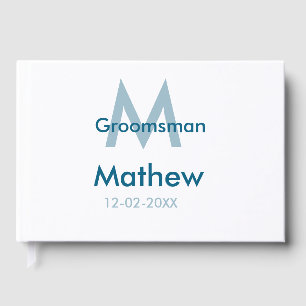 Marineblauwe getuige naam letter datum mannelijk p gastenboek