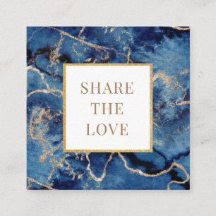 marineblauwe golven gouden salon spa Loyaliteit Ka Vierkante Visitekaartje