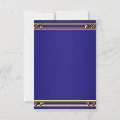 Marineblauwe gouden Davidster RSVP Alles voor alle Kaartje (Achterkant)