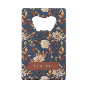 marineblauwe Herfst Kredietkaart Flessenopener