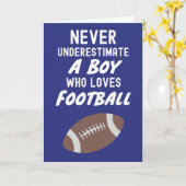 Marineblauwe herfstvoetbalspelerkaarten voor jonge kaart (Gele Bloem)