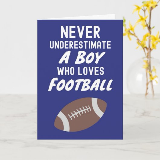 Marineblauwe herfstvoetbalspelerkaarten voor jonge kaart (Gele Bloem)