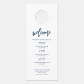 Marineblauwe kalligrafie verstoren bruiloft niet (Achterkant)