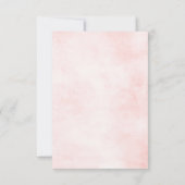 Marineblauwe Leisteen Stof Roze Roze Bloemige Trou RSVP Kaartje (Achterkant)