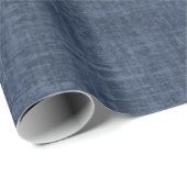 Marineblauwe Linnen Cadeaupapier (Rol Hoek)