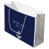 Marineblauwe marine grote cadeautas voor bruiloft (Voorkant Gekanteld)