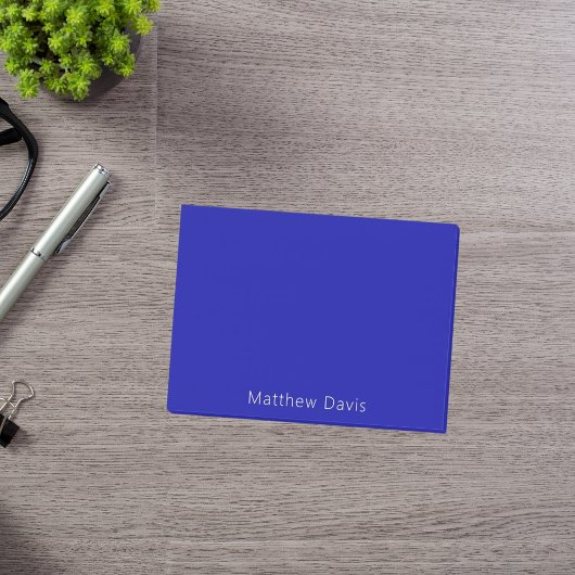 Marineblauwe naam post-it® notes