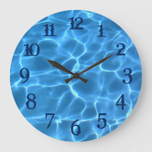 Marineblauwe spattennummers Aqua zwembad Grote Klok