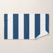 Marineblauwe strepen, witte strepen, gestreept pat bad handdoek (Handdoek)