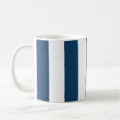 Marineblauwe strepen, witte strepen, gestreept pat koffiemok (Links)