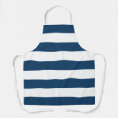 Marineblauwe strepen, witte strepen, gestreept pat schort (Voorkant)